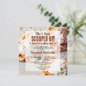 アイスクリームハート型ワッフルでスカウプ 招待状 (スタンド正面)