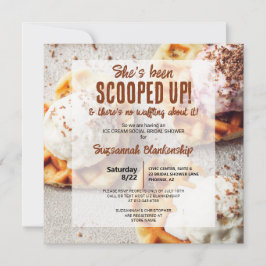 アイスクリームハート型ワッフルでスカウプ 招待状