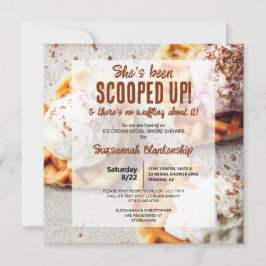 アイスクリームハート型ワッフルでスカウプ 招待状
