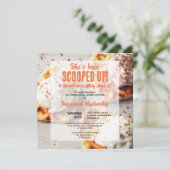 アイスクリームハート型ワッフルでスカウプ 招待状 (スタンド正面)