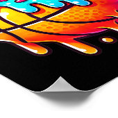 アイスクリームバスケットボールドリップボーイズガールズキッズバスケットボール ポスター (角)