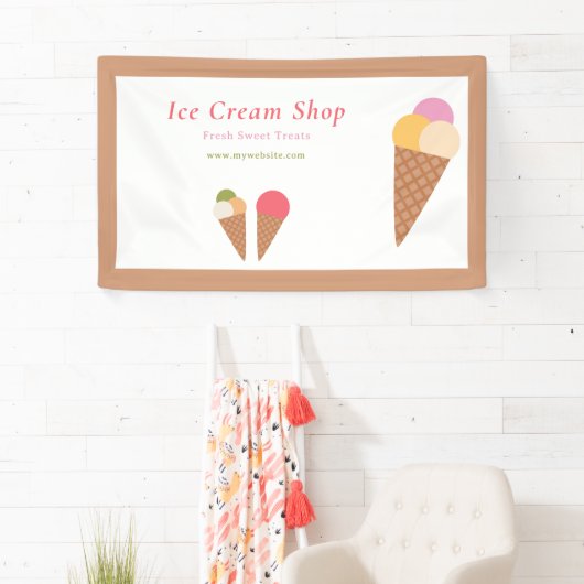 アイスクリームバナー 横断幕 (インサイチュ)