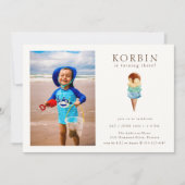 アイスクリームバースデーパーティフォト招待状 招待状 (正面)