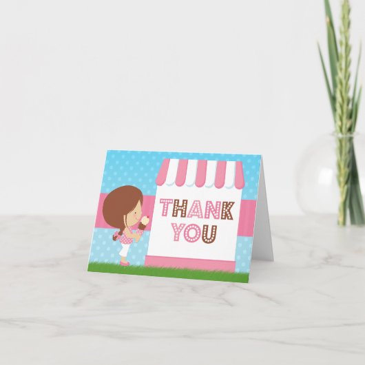 アイスクリームバースデーパーティーありがとう サンキューカード (正面)