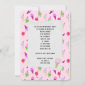 アイスクリームバースデーパーティーコーン招待状 招待状 (正面)