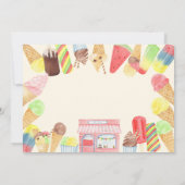 アイスクリームバースデーパーティーサンキューカード サンキューカード (裏面)