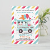 アイスクリームバースデーパーティードライブバイ誕生日パレード 招待状 (スタンド正面)