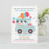 アイスクリームバースデーパーティードライブバイ誕生日パレード 招待状 (スタンド正面)