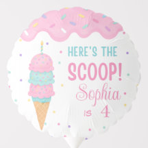 アイスクリームバースデーパーティーバルーン