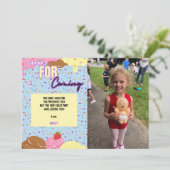 アイスクリームバースデーパーティー写真サンキューカード サンキューカード (スタンド正面)