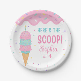 アイスクリームバースデーパーティー紙プレート ペーパープレート