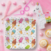 アイスクリームバースデーパーティー ペーパープレート (パーティー)