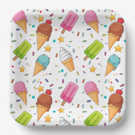 アイスクリームバースデーパーティー ペーパープレート