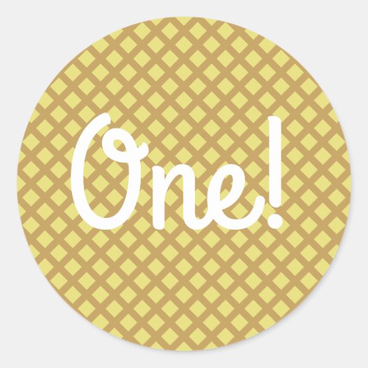 アイスクリームバースデーパーティー ラウンドシール (正面)