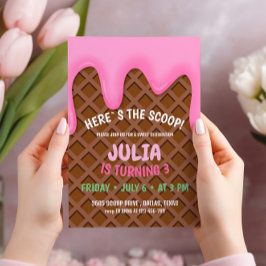 アイスクリームバースデーパーティー 招待状