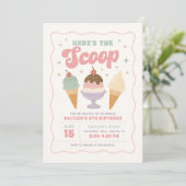 アイスクリームバースデーパーティー Here's the Scoop Ice Cream Birth 招待状 (スタンド正面)