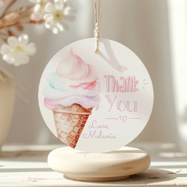 アイスクリームバースデーパ感謝していーティー フェイバータグ