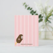 アイスクリームバーフラットサンキューカード-ピンク- サンキューカード (スタンド正面)