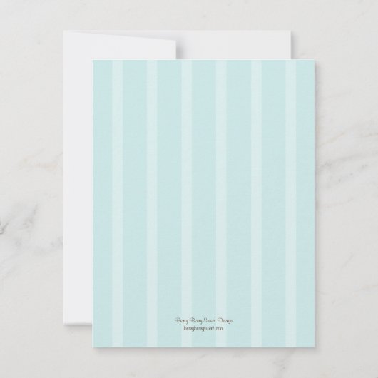 アイスクリームバーフラットサンキューカード – 青 – サンキューカード (裏面)