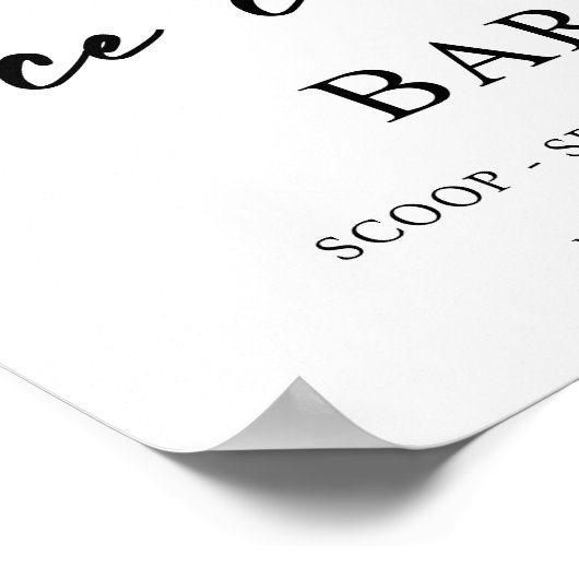 アイスクリームバー結婚の看板ポスター ポスター (角)