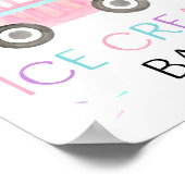 アイスクリームバー誕生日標識 ポスター (角)