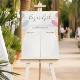 アイスクリームパステルジェンダーの発表の予測 ポスター