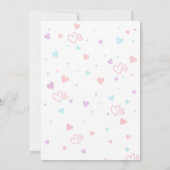 アイスクリームパステルピンク4th誕生日 招待状 (裏面)