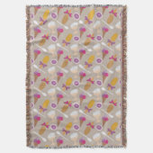 アイスクリームパターンのミックス スローブランケット (正面縦)