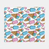 アイスクリームパターンフリースブランケット フリースブランケット (正面(横))