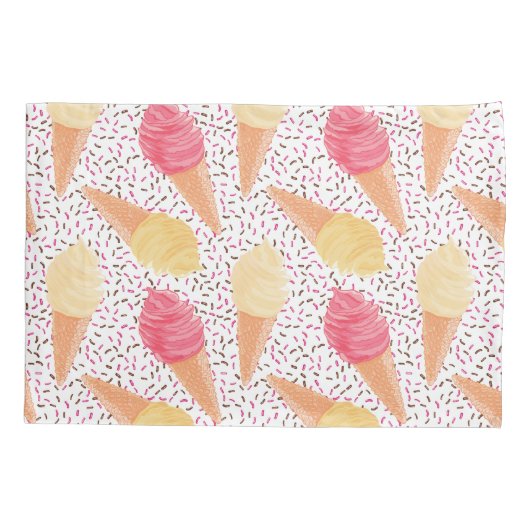 アイスクリームパターン枕カバー 枕カバー (裏面)