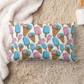 アイスクリームパターン装飾用クッション ランバークッション (ブランケット)