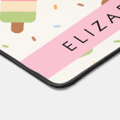 アイスクリームパターン、アイスクリームコーン、あなたの名前 デスクマット (コーナー)