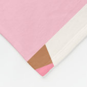 アイスクリームパターン、アイスクリームコーン、あなたの名前 フリースブランケット (角)