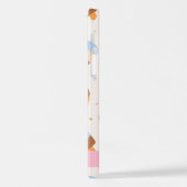 アイスクリームパターン、アイスクリームコーン、あなたの名前 iPhoneケース (左側面)