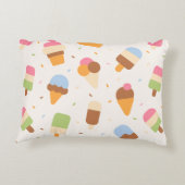 アイスクリームパターン、アイスクリームコーン、アイスポピクル アクセントクッション (裏面)