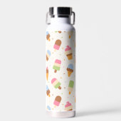 アイスクリームパターン、アイスクリームコーン、アイスポピクル ウォーターボトル (正面)