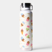 アイスクリームパターン、アイスクリームコーン、アイスポピクル ウォーターボトル (背面)