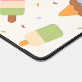 アイスクリームパターン、アイスクリームコーン、アイスポピクル デスクマット (コーナー)