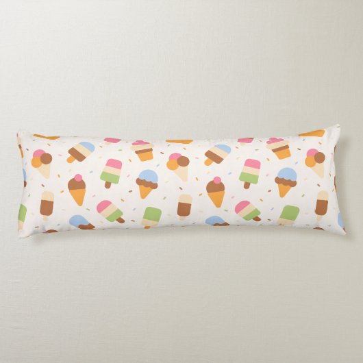 アイスクリームパターン、アイスクリームコーン、アイスポピクル ボディピロー (裏面)