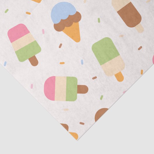 アイスクリームパターン、アイスクリームコーン、アイスポピクル 薄葉紙 (詳細)