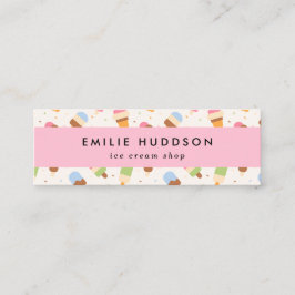 アイスクリームパターン、アイスクリームショップ、アイスクリームパロ スキニー名刺