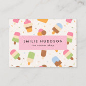 アイスクリームパターン、アイスクリームショップ、アイスクリームパロ 名刺 (正面)