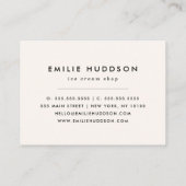アイスクリームパターン、アイスクリームショップ、アイスクリームパロ 名刺 (裏面)