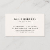 アイスクリームパターン、アイスクリームショップ、アイスクリームパロ 名刺 (裏面)