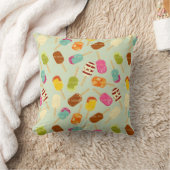 アイスクリームパターン クッション (ブランケット)