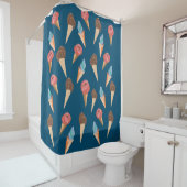 アイスクリームパターン シャワーカーテン (インサイチュ)
