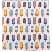 アイスクリームパターン シャワーカーテン (正面)