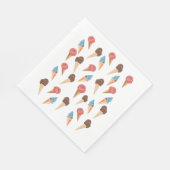 アイスクリームパターン スタンダードランチョンナプキン (角)