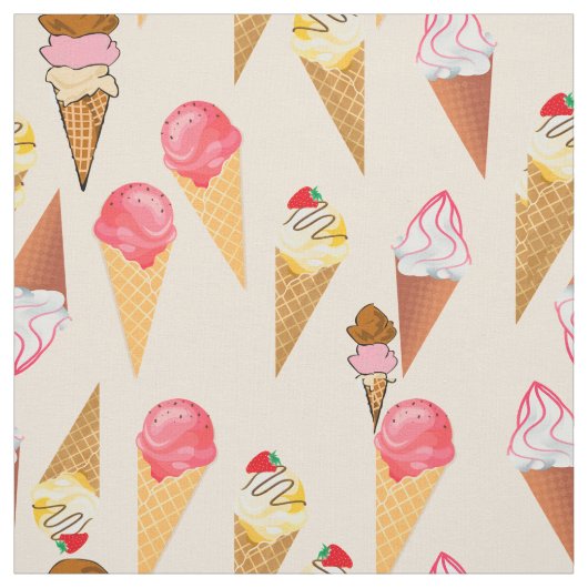 アイスクリームパターン ファブリック (見本)