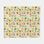 アイスクリームパターン フリースブランケット (正面(横))